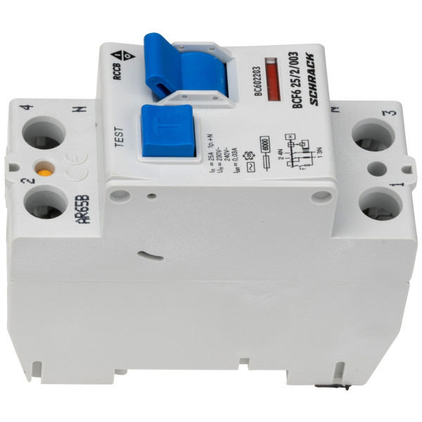 ПЗВ Schrack BC602203 6кА 25А 30мА 1Р+N тип AC - фото №3