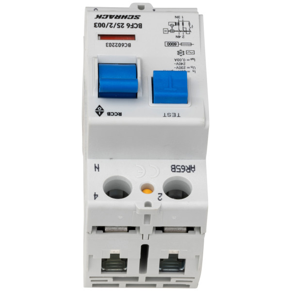 ПЗВ Schrack BC602203 6кА 25А 30мА 1Р+N тип AC - фото №5