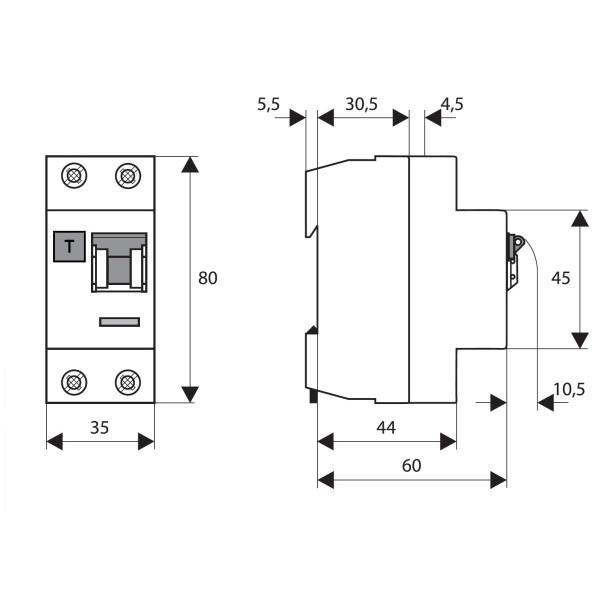 ПЗВ Schrack BC602203 6кА 25А 30мА 1Р+N тип AC - фото №9
