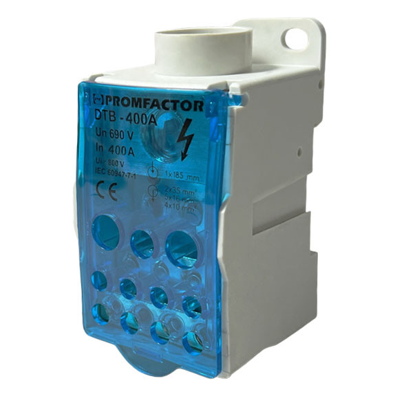 Распределительный клеммный блок Promfactor DTB400 690В 400A/12 контактов