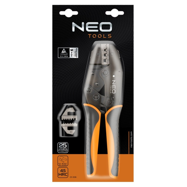 Кримпер Neo Tools 01-506 для обтиску телефонних наконечників 22-6 AWG - фото №1