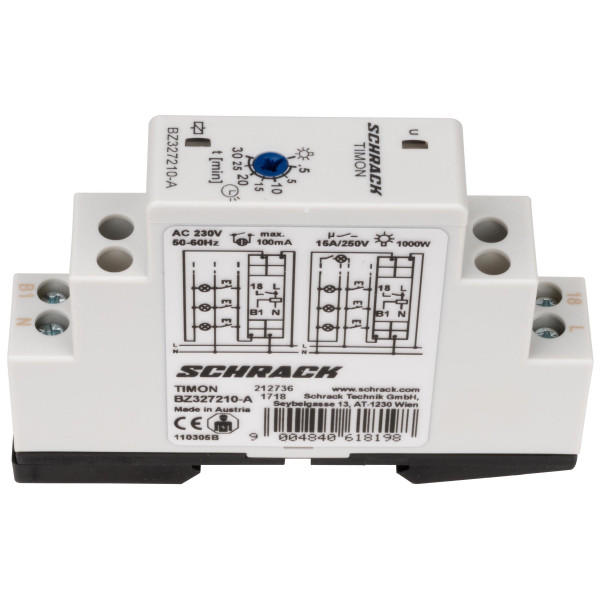 Таймер лестничного освещения Schrack BZ327210A TIMON 16А 0,5-30мин - фото №4