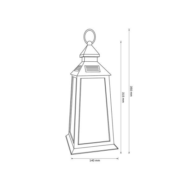 Вуличний світильник на сонячній батареї Goldlux 330284 Fenix LED 1600K IP44 чорний - фото №4