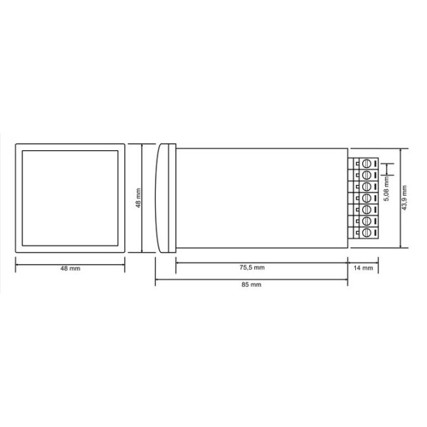 Реле контроля мото времени Tense DHM-48 - фото №2