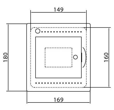 Щит встраиваемый DKC Ram Base 4 модуля с дверцей RAL9016 - фото №1