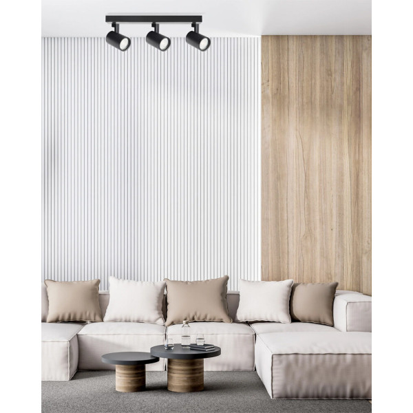 Светильник поворотный, спот Goldlux 328700 Lynx GU10 3x10W IP20 черный - фото №1