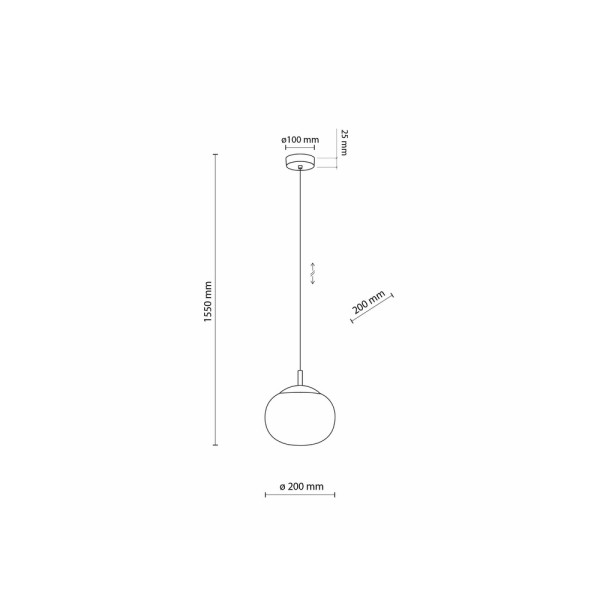 Подвесной светильник, люстра TK Lighting 5824 Vibe E27 1x15W IP20 Черный - фото №3