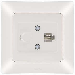 Телефонна розетка NE-AD ARAS 93-111-11-1 кремова