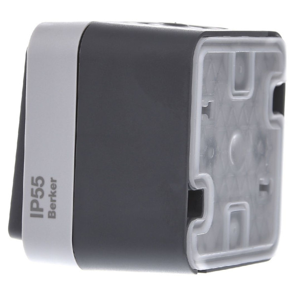 Выключатель проходной серый Berker W.1 - фото №3