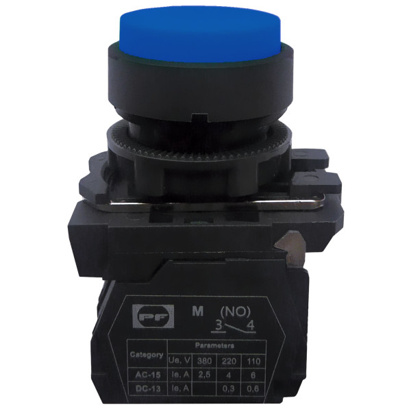 Кнопка Promfactor FP5-AL61 1NO синя (FP5-AL61)
