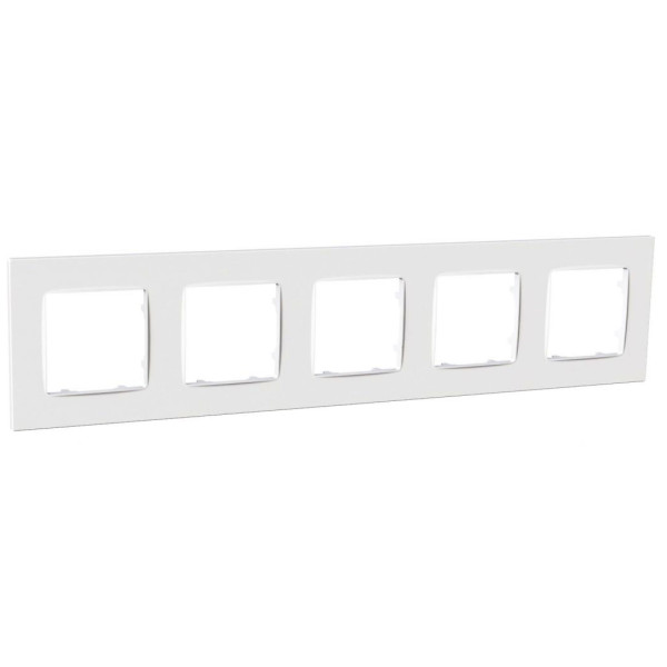 Универсальная пятиместная рамка Plank Electrotechnic Nordic (PLK1050032) белая