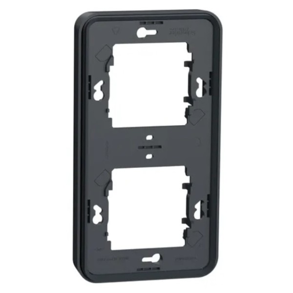 Вертикальна 2-постова рамка Schneider Electric MUR34151 IP55 (чорний) - фото №1