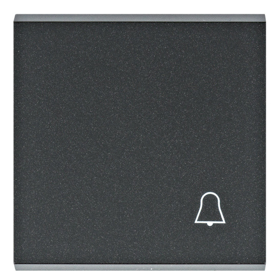 Клавіша Hager WL6013 Lumina із символом «Дзвінок» (чорна)