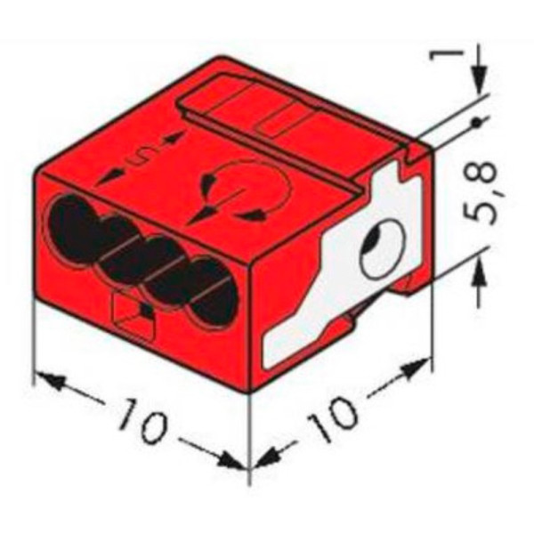 Розеточная клемма WAGO 243-724 светло-зеленая - фото №1