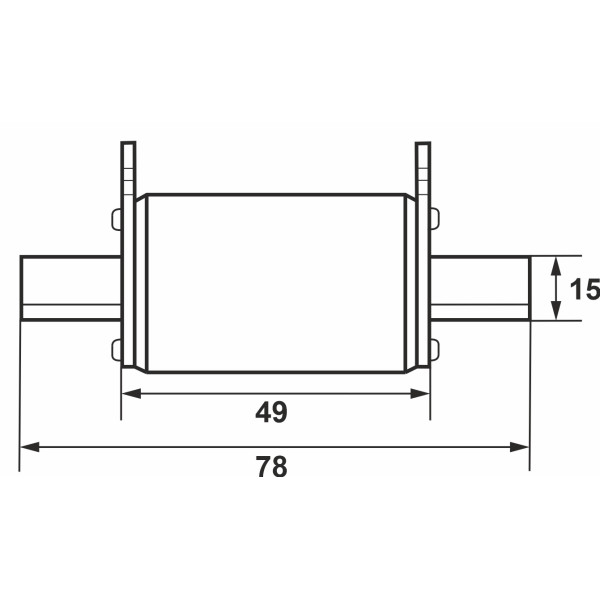 Запобіжник ножевий з плавкою вставкою Promfactor NF00.25A 500В 120kA - фото №1