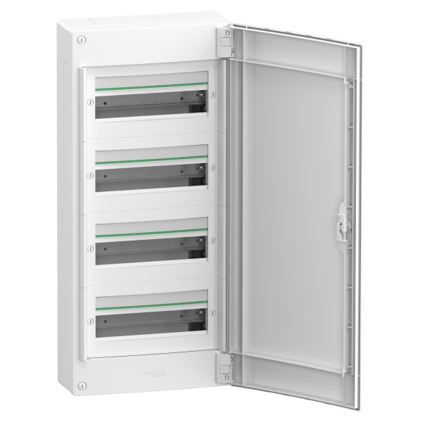 Навісний щит Schneider Electric PrismaSeT XS LVSXQ413 4 ряди 52М білі двері - фото №1