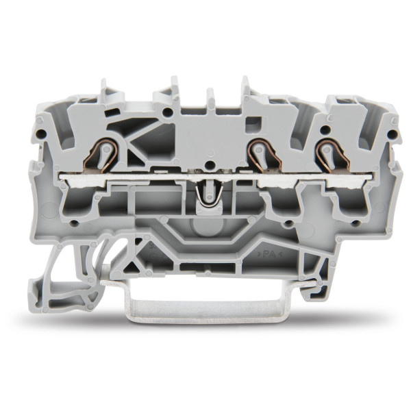 Трехконтактная клемма Wago 2002-1301 Topjob S 2,5-4мм² (серая)