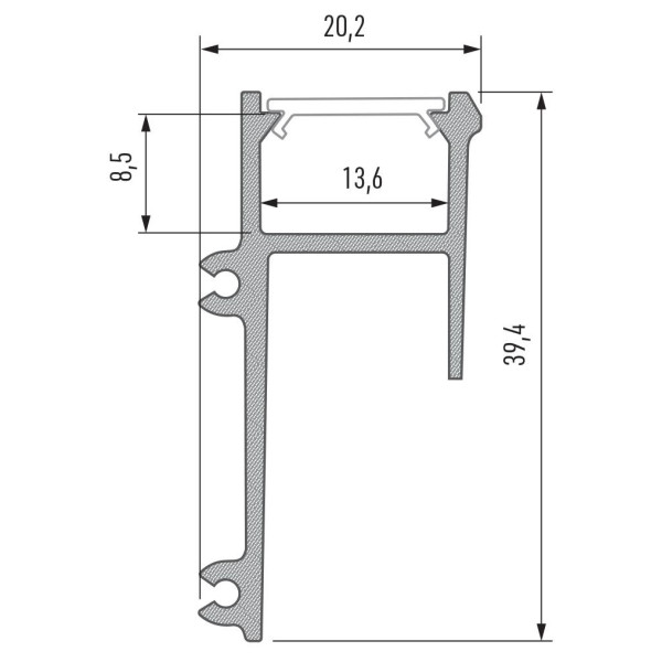 Профіль для світлодіодної стрічки Lumines APA12 білий - фото №1