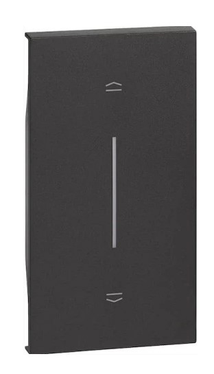 Клавіша для вимикача жалюзі Bticino Living Now KG05M2 на 2 модулі (чорна)