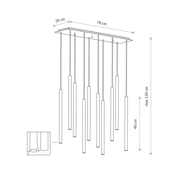 Подвесной светильник, люстра Nowodvorski 8924 Laser 490 G9 10x10W IP20 латунный - фото №2
