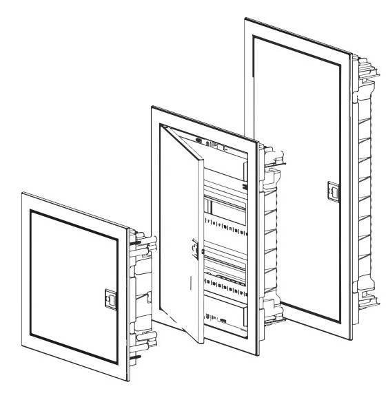 Металопластиковий електрощит ETI 001101182 ECG42 PT 36+6 М з прозорими дверцями - фото №3