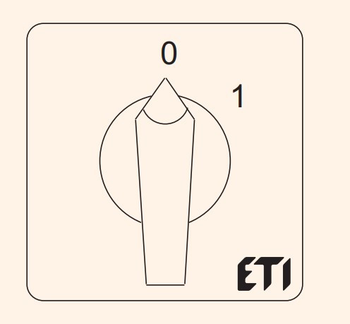 Кулачковый переключатель ETI 004773060 CS 80 90 U LK (1p «0-1» 80A) - фото №2