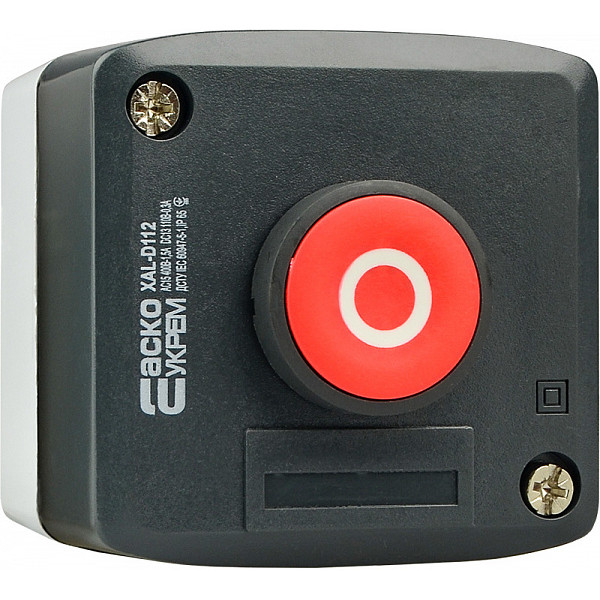 Одноместный пост управления Аско-Укрем XAL-D112 с кнопкой «Стоп» (A0140020054) - фото №1