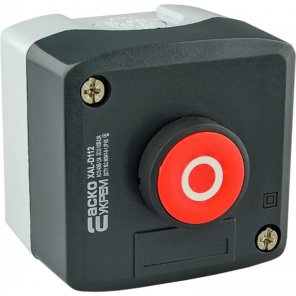 Одноместный пост управления Аско-Укрем XAL-D112 с кнопкой «Стоп» (A0140020054) - фото №2