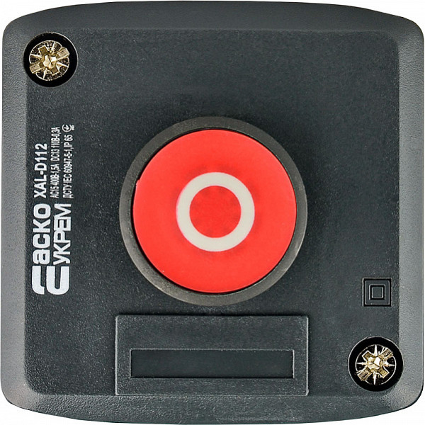 Одноместный пост управления Аско-Укрем XAL-D112 с кнопкой «Стоп» (A0140020054) - фото №3