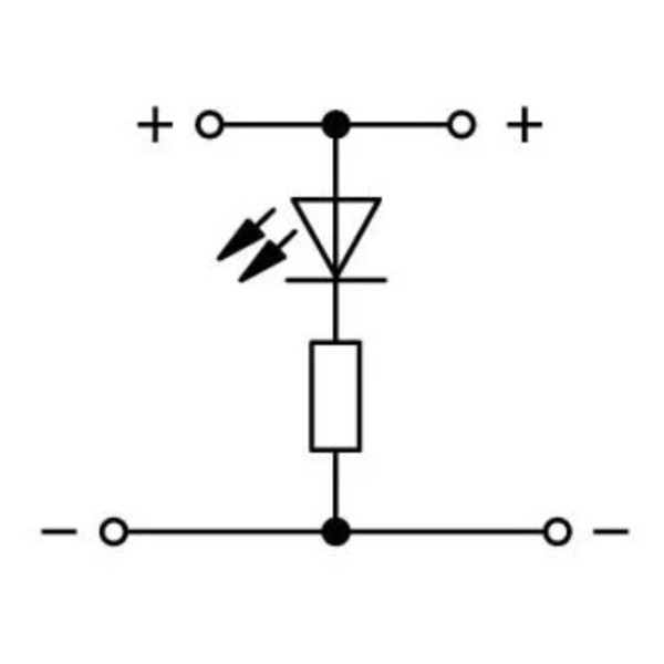 Компонентная клемма Wago 870-543/281-413 со светодиодом (серая) - фото №2