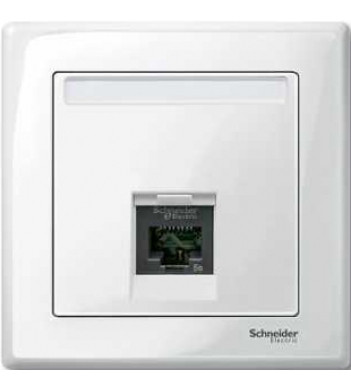 Центральная панель компьютерной розетки полярно-белый Merten, MTN469819 - фото №1