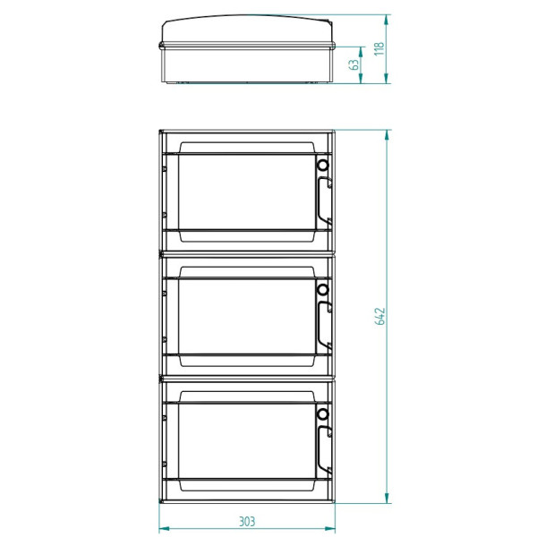 Распределительный щиток Elektro Plast 1958-01-RN3/39(N+PЕ) LUX-PLUS (1958-01) - фото №1