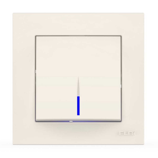 Вимикач EL-BI VEGA білий 1-кл з підсвіткою ( 510-010200-201 )