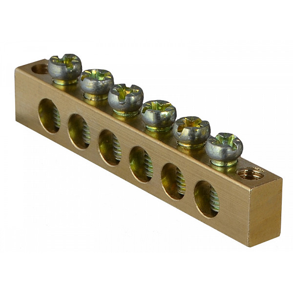 Нулевая шина Аско-Укрем 6x9 на 6 отверстий (A0150120064)