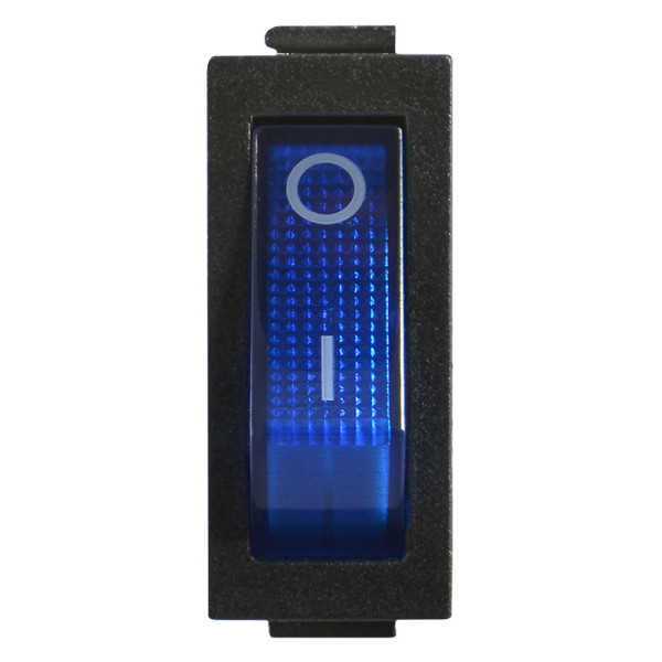 Переключатель Аско-Укрем KCD3-101N BL/B (0-I) с подсветкой синий (A0140040030) - фото №1