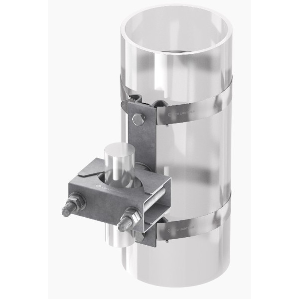 Подвійний трубний хомут для блискавкоприймача Leo Lightman Ni (409233) - фото №1