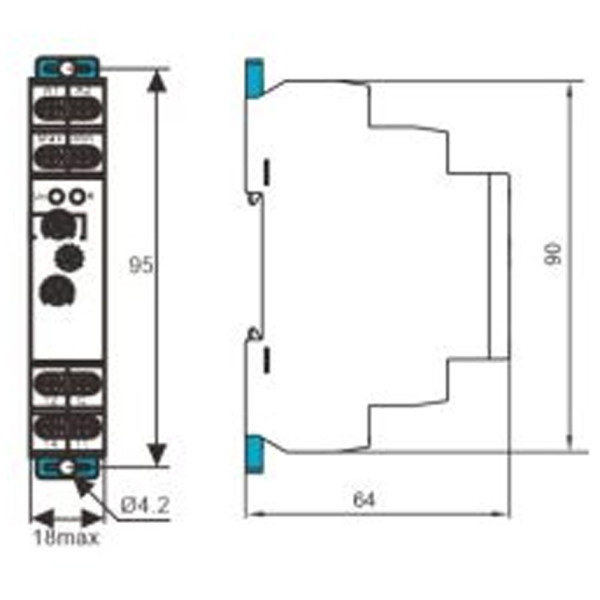 Реле контроля уровня жидкости TOSUNlux TRL8-02 DC24/АС240 10А 5-100кОм (6931934201239) - фото №1