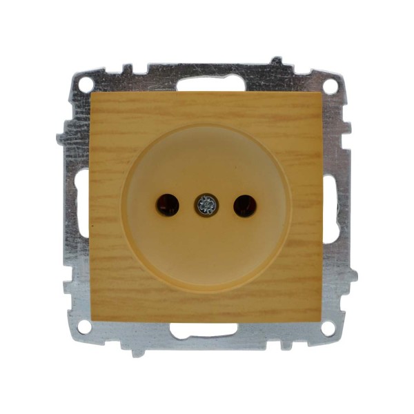 Розетка ELBI ZENA Woodline клен 1-на без заземлення без рамки ( 609-012700-215 )