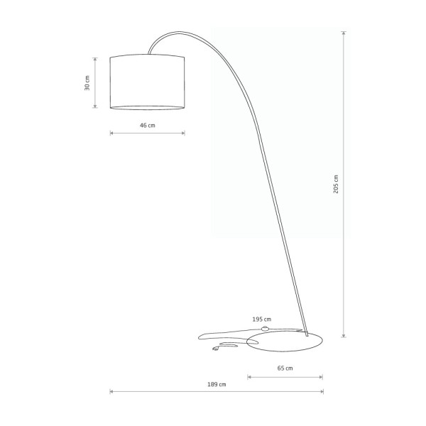 Торшер Nowodvorski 4963 Alice E27 1x25W IP20 черный - фото №1
