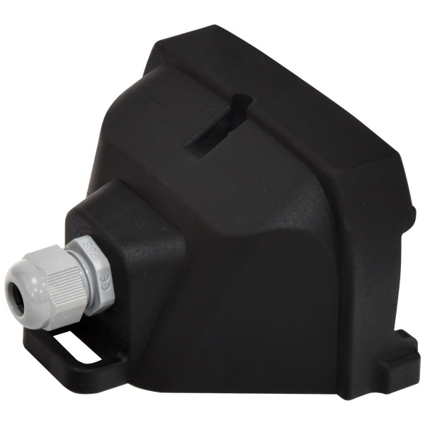 Розетка кабельная 2-местная ETI ERS-2CM 2Р+РЕ Schuko каучук IP44 черная - фото №1