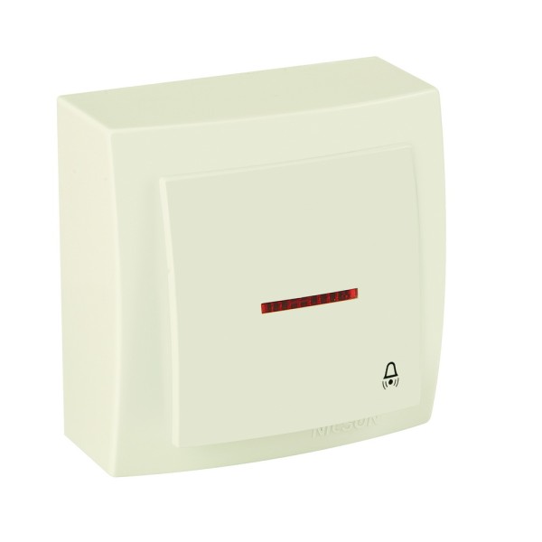 Вимикач Nilson Themis кремовий кнопка з підсвіткою ( 26121013 )