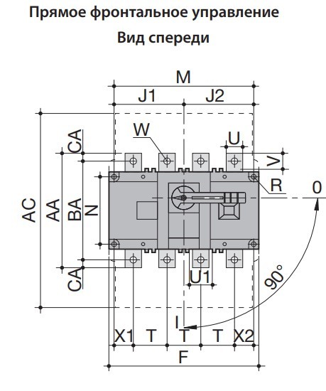 Вимикач навантаження ETI 004661451 LBS 3P 250 («1-0» 250А) - фото №1