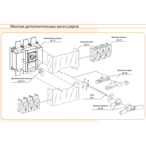 Вимикач навантаження ETI 004661451 LBS 3P 250 («1-0» 250А) - фото №2