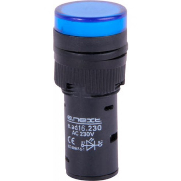 Сигнальна арматура E.Next e.ad16.24.blue Ø16мм 24В АС/DC синя (s009036)