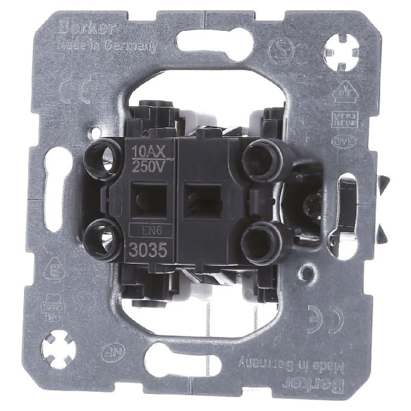 Вимикач 2-клавішний (механізм) 10АХ/250В Berker - фото №1