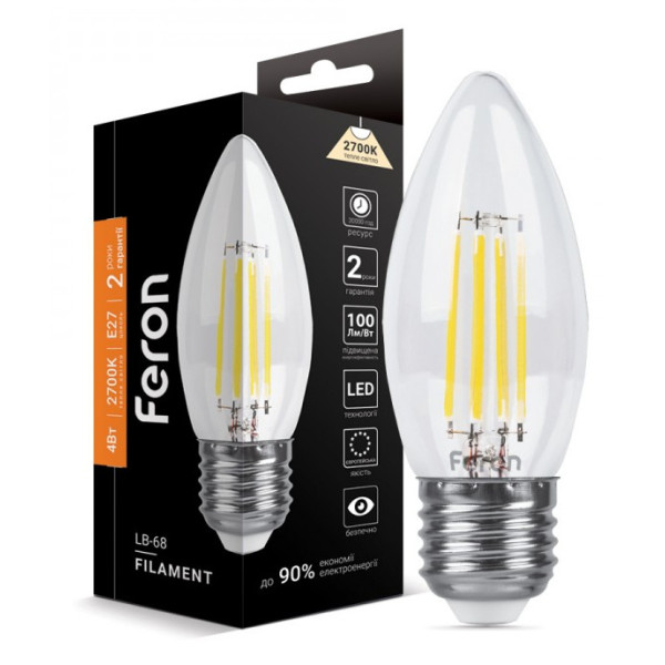 Диммована лампа LED LB-68 Feron 4Вт E27 2700K - фото №2