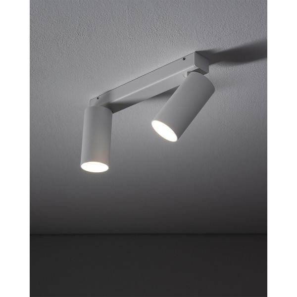 Светильник поворотный, спот Nowodvorski 11433 Fourty II GU10 2x10W IP20 белый - фото №1