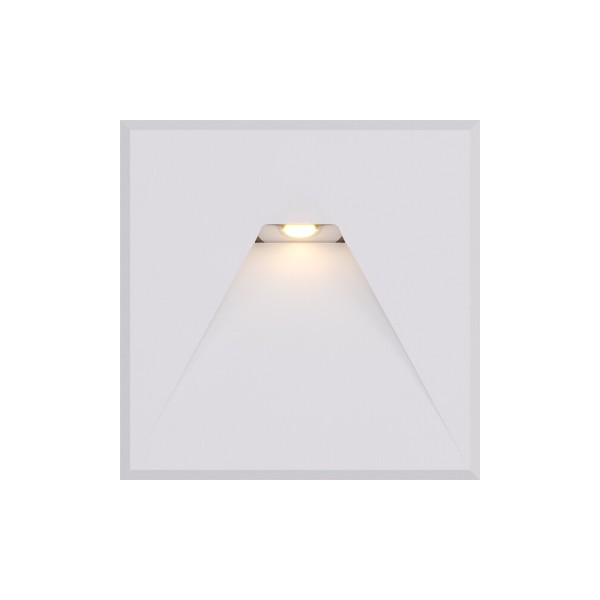 Светильник для подсветки лестницы/коридора Kloodi KDSL-RIKI SQ85X85 3W 3K 38D WH LED 210Lm IP44 белый - фото №1