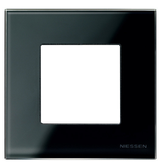 Одномісна рамка ABB Zenit N2271 CN скло (чорне)