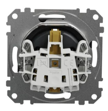 Розетка Schneider Electric Sedna Design & Elements с заземлением и шторками черная SDD114022 - фото №3
